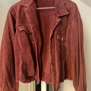 Women's Corduroy Jacket - Rust